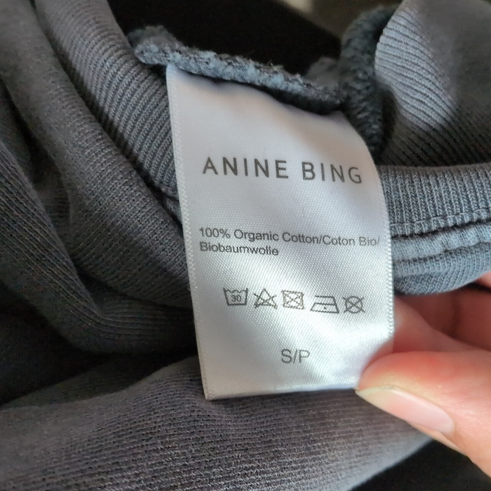 🍋✨ Anine Bing Alec Vintage Wash Hoodie In Gray Size S - Picture 7 of 7